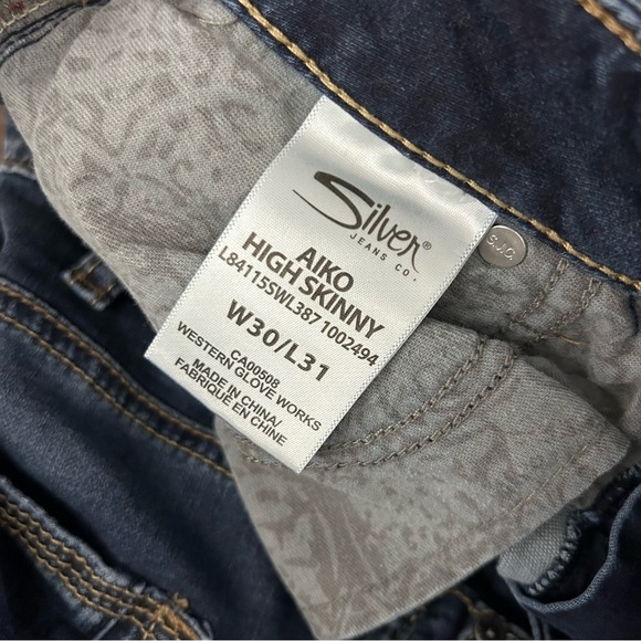 Silver aiko high skinny Jeans 30x30 - Picture 5 of 10
